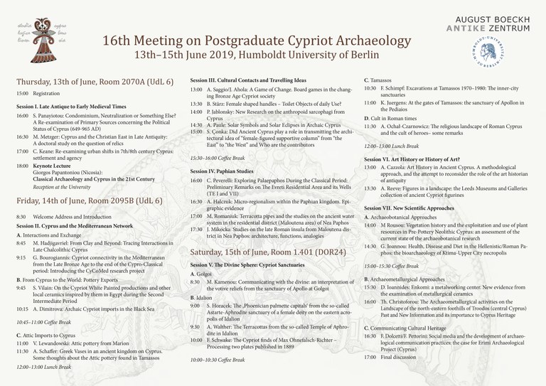 Postgraduate Cypriot Archaeology